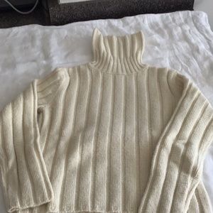 Ivory turtleneck sweater